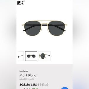 Mont Blanc Aviator Sunglasses